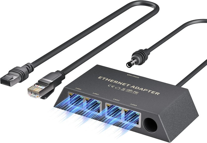 EAZUSE Starlink Gen 3/Mini Ethernet Adapter Multi Ports Starlink Mini Ethernet Cable Network Adaptor 4 RJ45 Outputs Simultaneously Up to 1 Gbps - Image 1